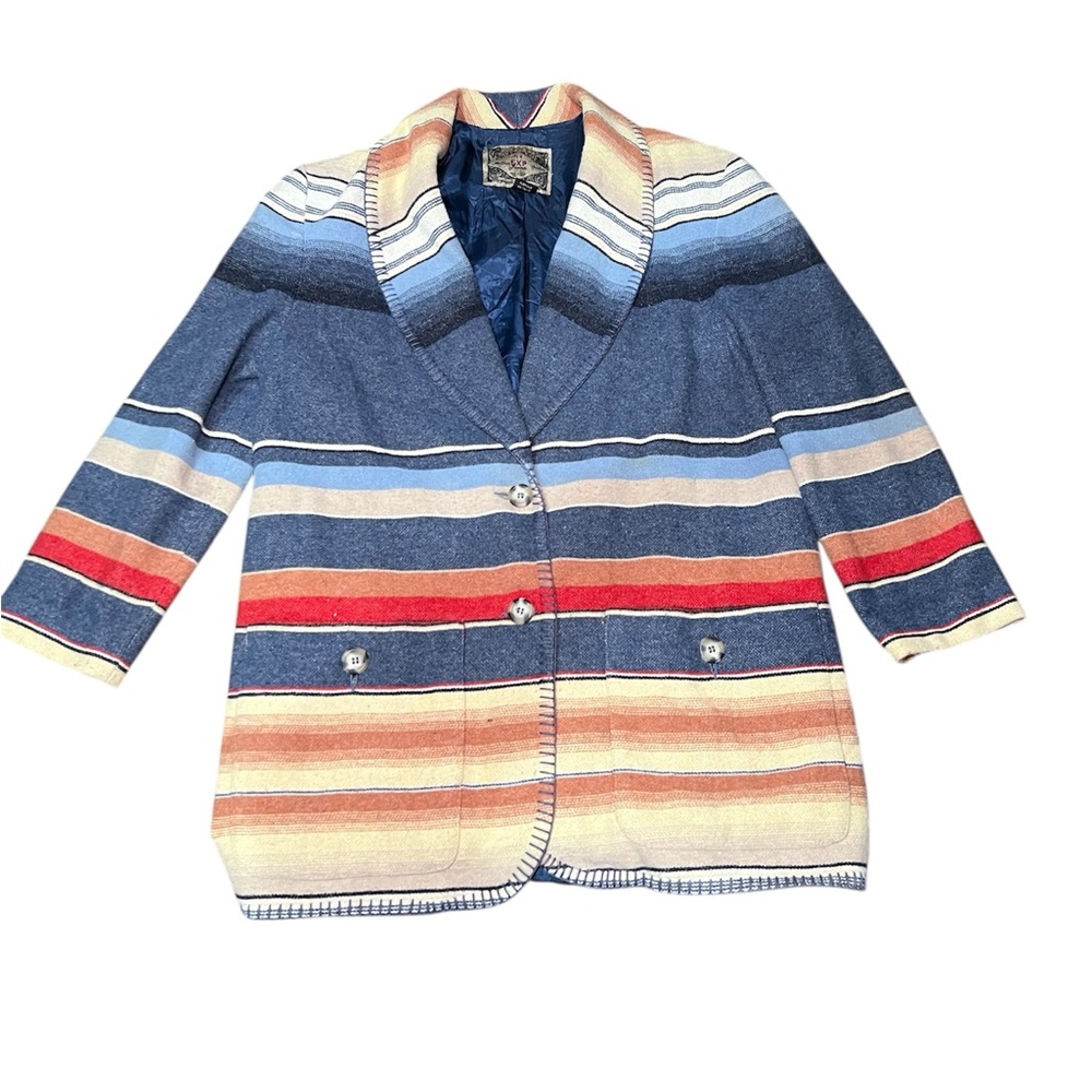 Vintage Express Serape Blanket Blazer XS